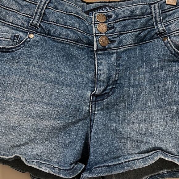 Blue Spice Women's Junior Blue Denim Jean Shorts Size 11 - Picture 4 of 8
